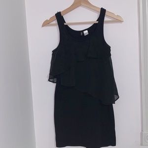 H&M Divided Black Body-con Dress w/ Chiffon Dress